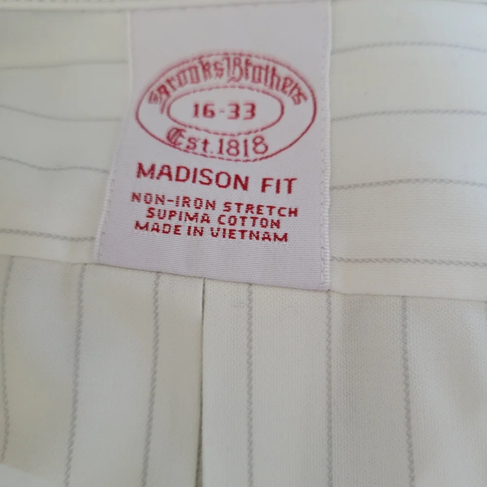 Brooks Brothers White Pinstripe Dress Shirt - Picture 2 of 5